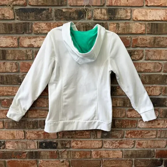 The North Face Womens Medium White and Green Hoodie Pullover - Picture 6 of 8